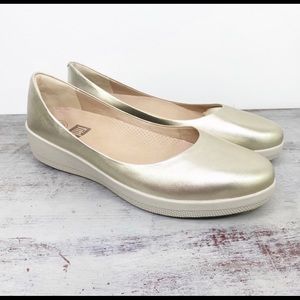 Fitflop Leather superballerina pale flats